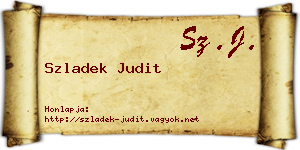 Szladek Judit névjegykártya